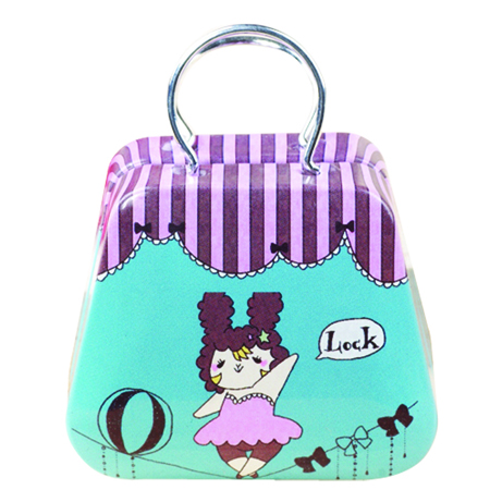 Portable Handbag Colored Tin Can